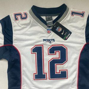 Tom Brady NFL Away On-Field Jersey Official Nike Youth Medium